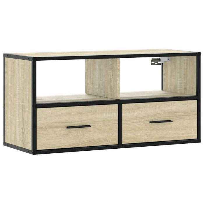 Dulap TV, stejar sonoma, 80x31x39,5 cm, lemn prelucrat și metal - WALTI WALTI
