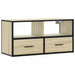 Dulap TV, stejar sonoma, 80x31x39,5 cm, lemn prelucrat și metal - WALTI WALTI