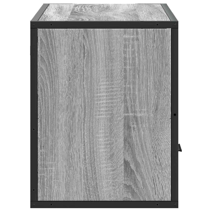 Dulap TV, gri sonoma, 80x31x39,5 cm, lemn prelucrat și metal WALTI