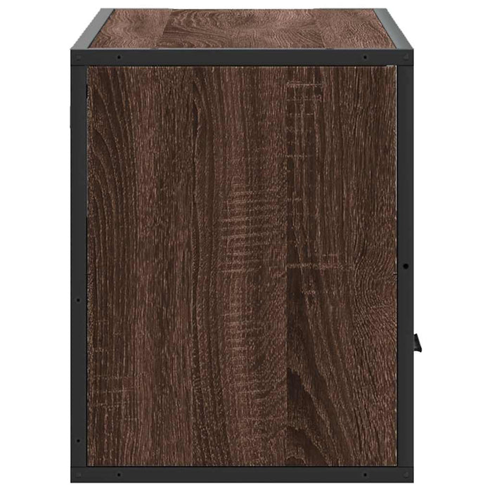 Dulap TV, stejar maro, 80x31x39,5 cm, lemn prelucrat și metal - WALTI WALTI