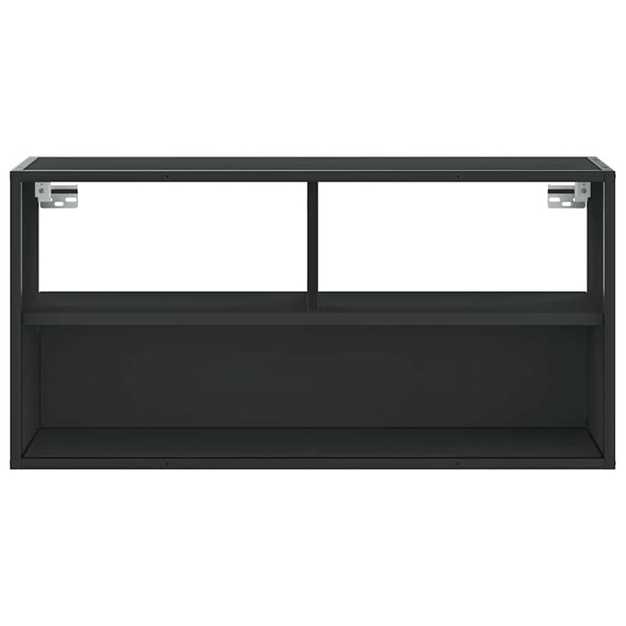 Dulap TV, negru, 80x31x39,5 cm, lemn prelucrat și metal - WALTI WALTI