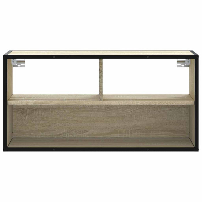 Dulap TV, stejar sonoma, 80x31x39,5 cm, lemn prelucrat și metal - WALTI WALTI