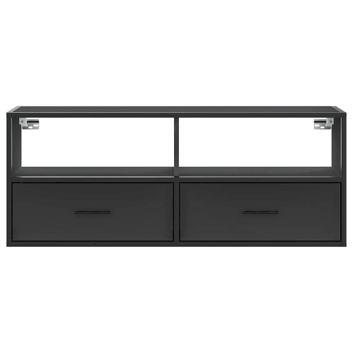 Dulap TV, negru, 100x31x39,5 cm, lemn prelucrat și metal - WALTI WALTI