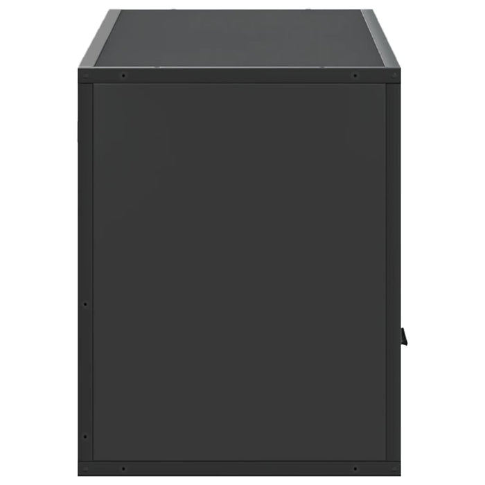 Dulap TV, negru, 100x31x39,5 cm, lemn prelucrat și metal - WALTI WALTI