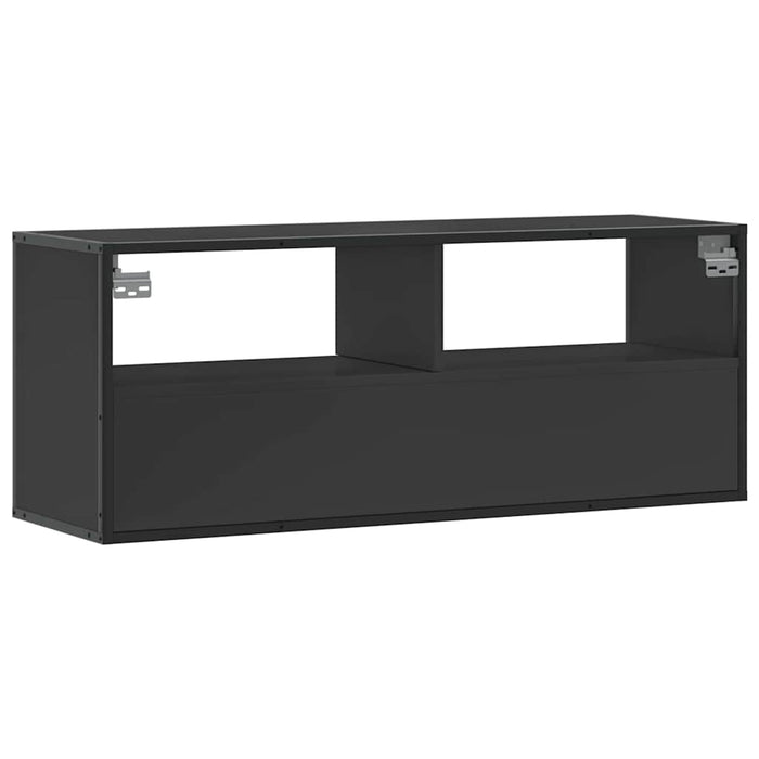 Dulap TV, negru, 100x31x39,5 cm, lemn prelucrat și metal - WALTI WALTI