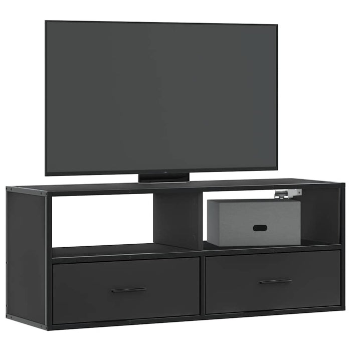 Dulap TV, negru, 100x31x39,5 cm, lemn prelucrat și metal - WALTI WALTI