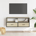 Dulap TV stejar sonoma, 100x31x39,5 cm, lemn prelucrat și metal - WALTI WALTI