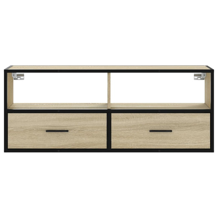 Dulap TV stejar sonoma, 100x31x39,5 cm, lemn prelucrat și metal - WALTI WALTI