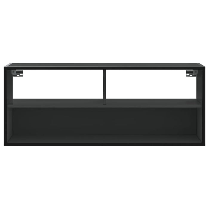 Dulap TV, negru, 100x31x39,5 cm, lemn prelucrat și metal - WALTI WALTI