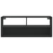 Dulap TV, negru, 100x31x39,5 cm, lemn prelucrat și metal - WALTI WALTI