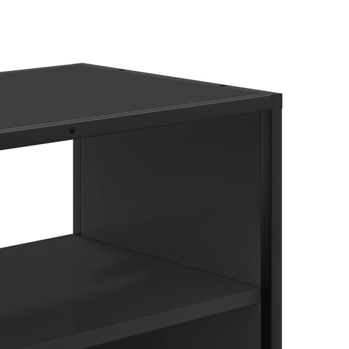 Dulap TV, negru, 100x31x39,5 cm, lemn prelucrat și metal - WALTI WALTI
