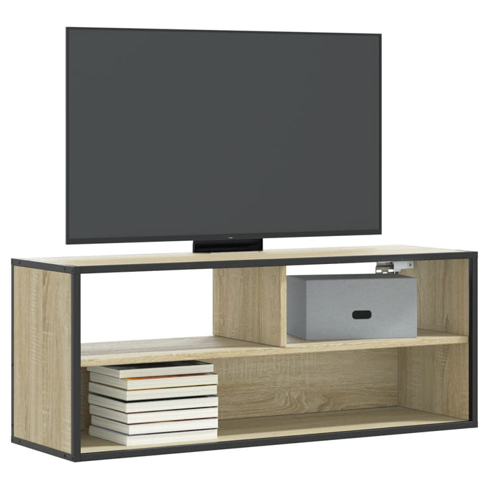 Dulap TV stejar sonoma, 100x31x39,5 cm, lemn prelucrat și metal WALTI