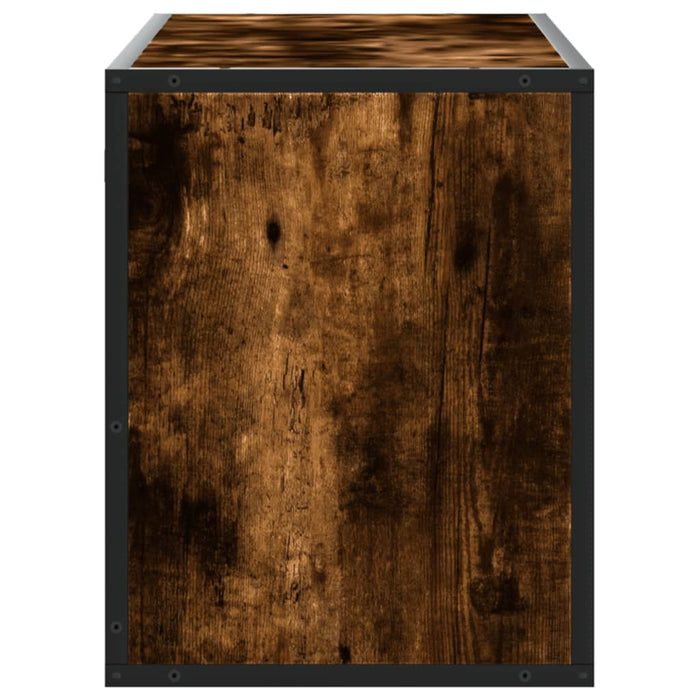 Dulap TV stejar fumuriu 100x31x39,5 cm, lemn prelucrat și metal - WALTI WALTI