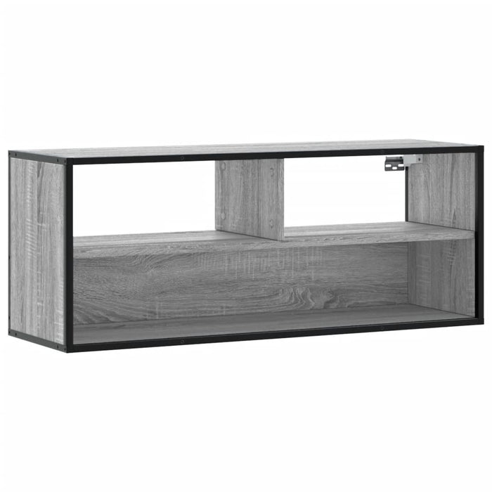Dulap TV, gri sonoma, 100x31x39,5 cm, lemn prelucrat și metal - WALTI WALTI