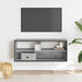 Dulap TV, gri sonoma, 100x31x39,5 cm, lemn prelucrat și metal - WALTI WALTI