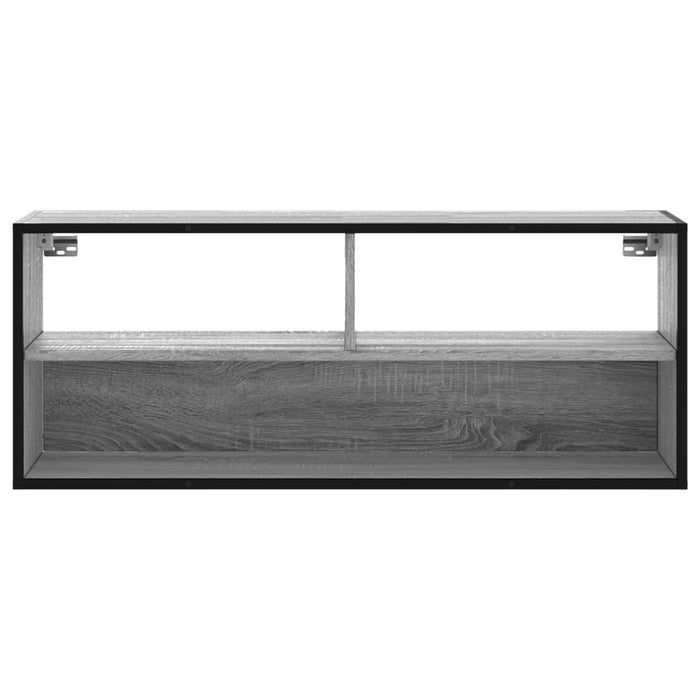 Dulap TV, gri sonoma, 100x31x39,5 cm, lemn prelucrat și metal - WALTI WALTI