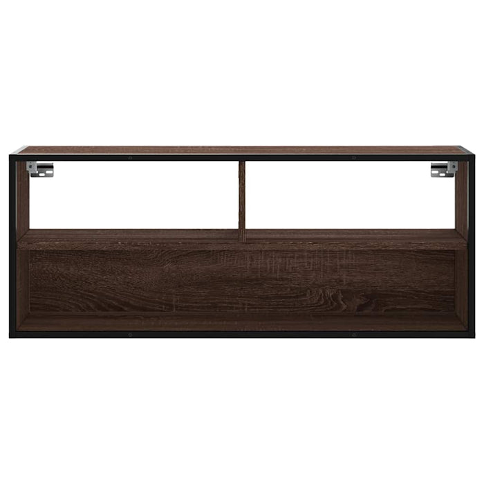 Dulap TV, stejar maro, 100x31x39,5 cm, lemn prelucrat și metal - WALTI WALTI