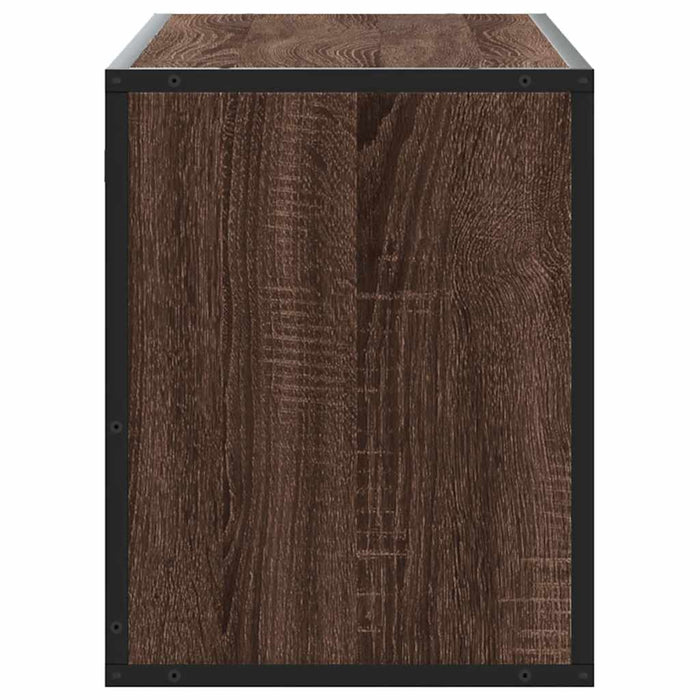 Dulap TV, stejar maro, 100x31x39,5 cm, lemn prelucrat și metal - WALTI WALTI
