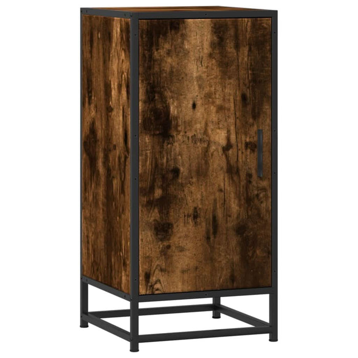 Dulap, stejar fumuriu, 35,5x35x76 cm, lemn prelucrat și metal - WALTI WALTI