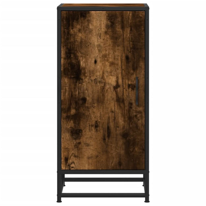 Dulap, stejar fumuriu, 35,5x35x76 cm, lemn prelucrat și metal - WALTI WALTI
