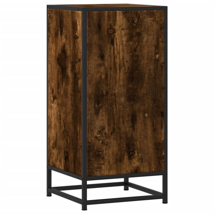 Dulap, stejar fumuriu, 35,5x35x76 cm, lemn prelucrat și metal - WALTI WALTI