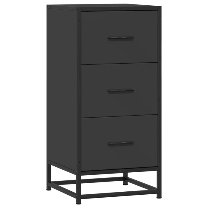 Dulap, negru, 35,5x35x76 cm, lemn prelucrat și metal WALTI