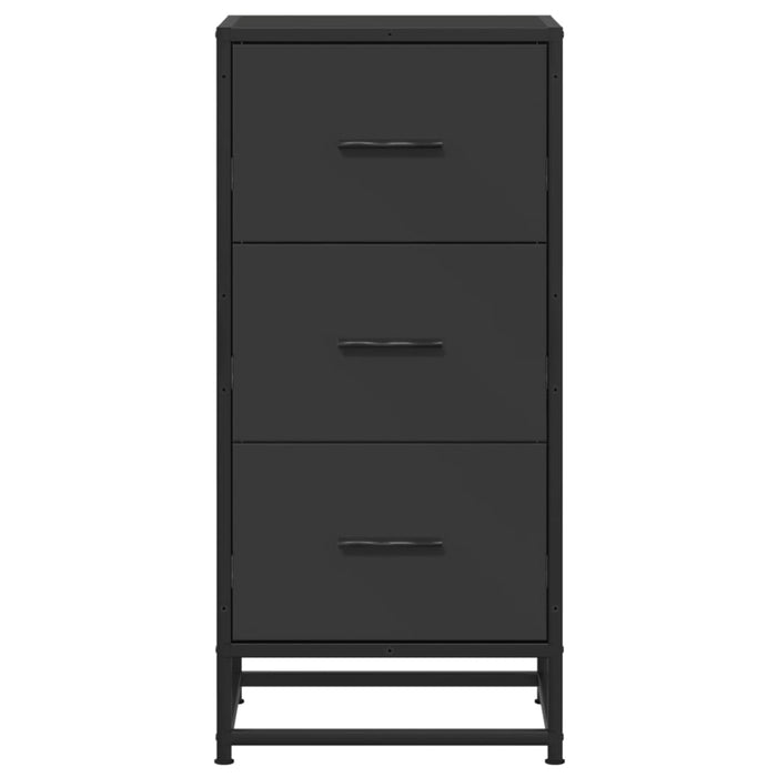 Dulap, negru, 35,5x35x76 cm, lemn prelucrat și metal WALTI
