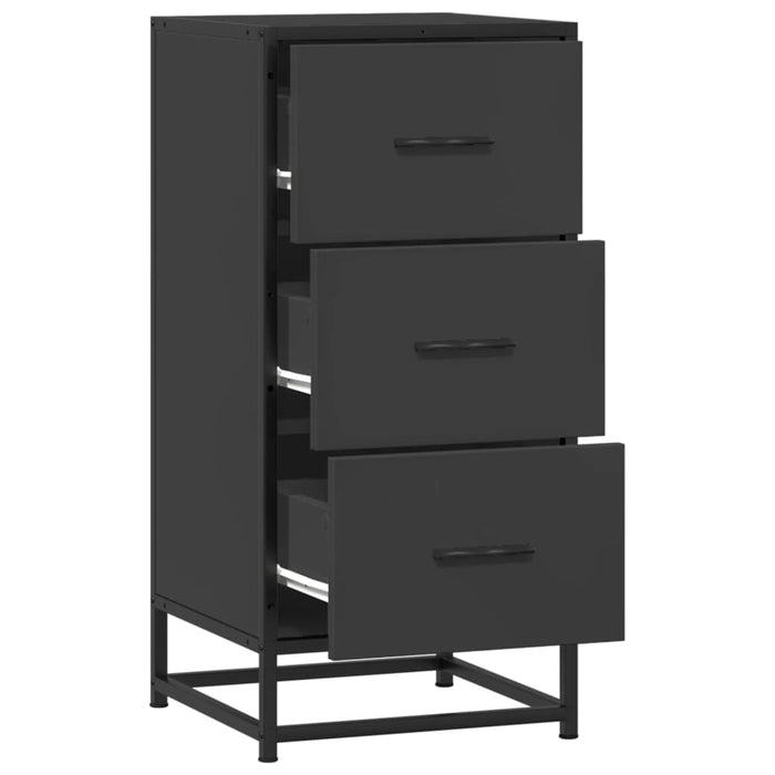 Dulap, negru, 35,5x35x76 cm, lemn prelucrat și metal WALTI