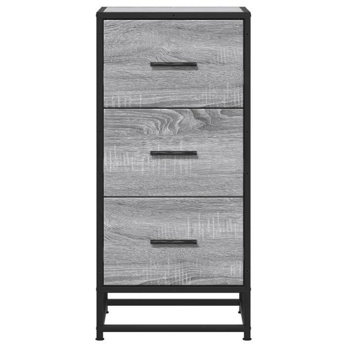 Dulap, gri sonoma, 35,5x35x76 cm, lemn prelucrat și metal - WALTI WALTI