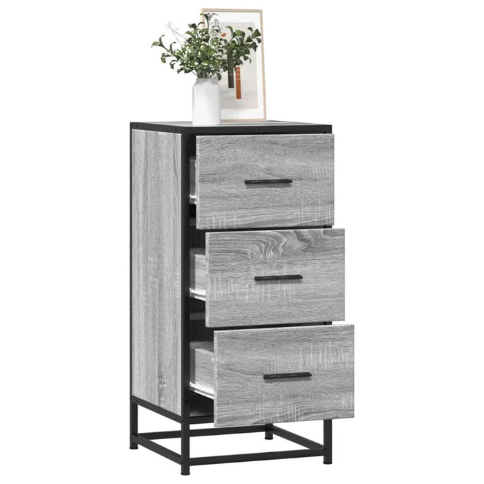 Dulap, gri sonoma, 35,5x35x76 cm, lemn prelucrat și metal - WALTI WALTI