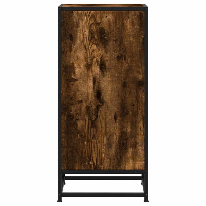 Dulap, stejar fumuriu, 35,5x35x76 cm, lemn prelucrat și metal - WALTI WALTI