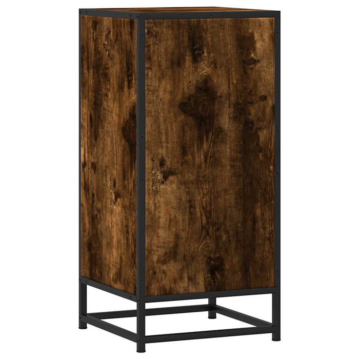 Dulap, stejar fumuriu, 35,5x35x76 cm, lemn prelucrat și metal - WALTI WALTI