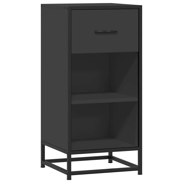 Dulap, negru, 35,5x35x76 cm, lemn prelucrat și metal - WALTI WALTI