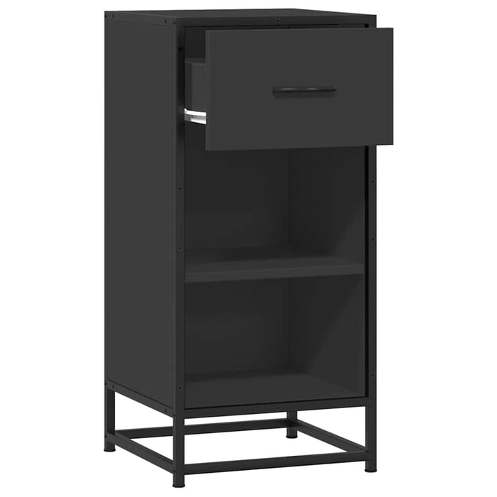 Dulap, negru, 35,5x35x76 cm, lemn prelucrat și metal - WALTI WALTI