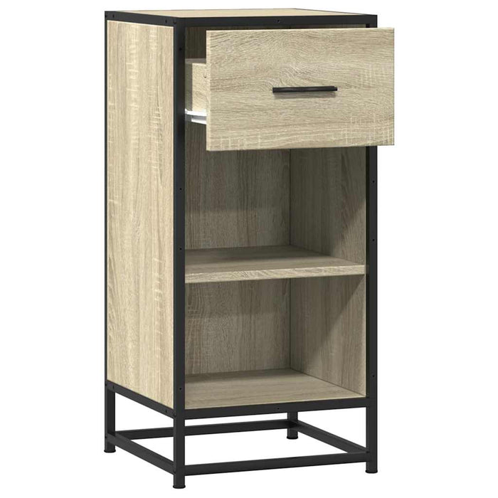 Dulap, stejar sonoma, 35,5x35x76 cm, lemn prelucrat și metal - WALTI WALTI