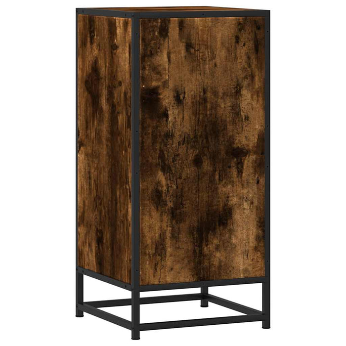 Dulap, stejar fumuriu, 35,5x35x76 cm, lemn prelucrat și metal - WALTI WALTI