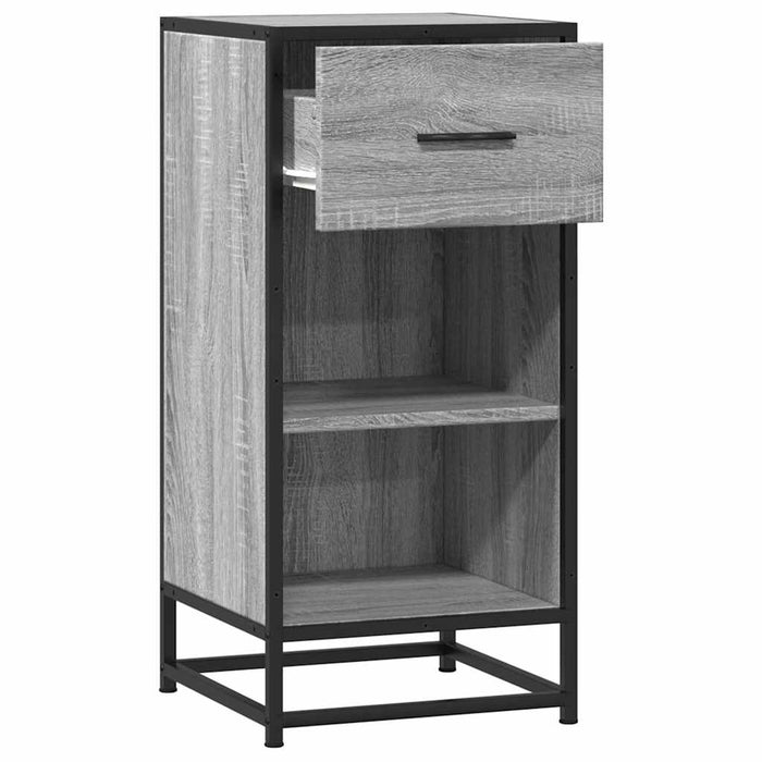 Dulap, gri sonoma, 35,5x35x76 cm, lemn prelucrat și metal - WALTI WALTI