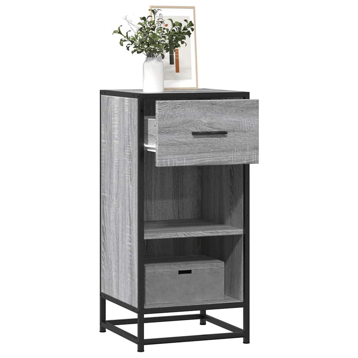 Dulap, gri sonoma, 35,5x35x76 cm, lemn prelucrat și metal - WALTI WALTI