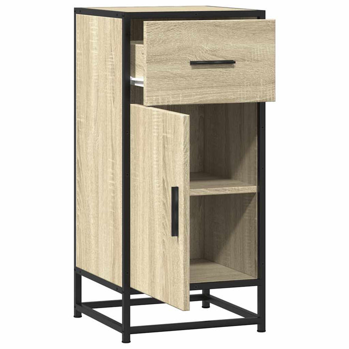 Dulap, stejar sonoma, 35,5x35x76 cm, lemn prelucrat și metal - WALTI WALTI