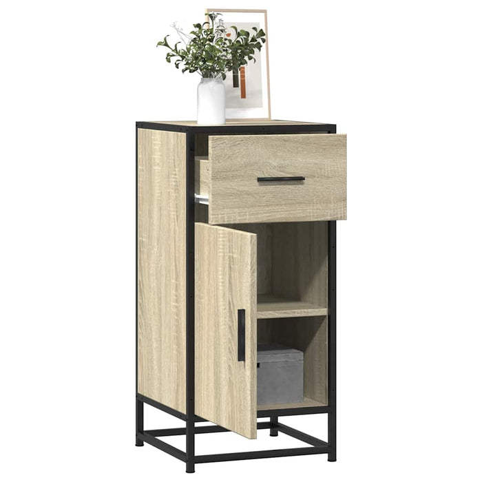 Dulap, stejar sonoma, 35,5x35x76 cm, lemn prelucrat și metal - WALTI WALTI