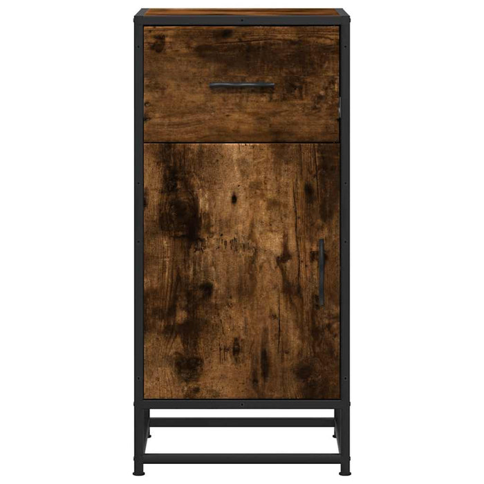 Dulap, stejar fumuriu, 35,5x35x76 cm, lemn prelucrat și metal - WALTI WALTI