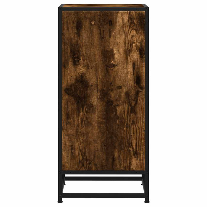 Dulap, stejar fumuriu, 35,5x35x76 cm, lemn prelucrat și metal - WALTI WALTI