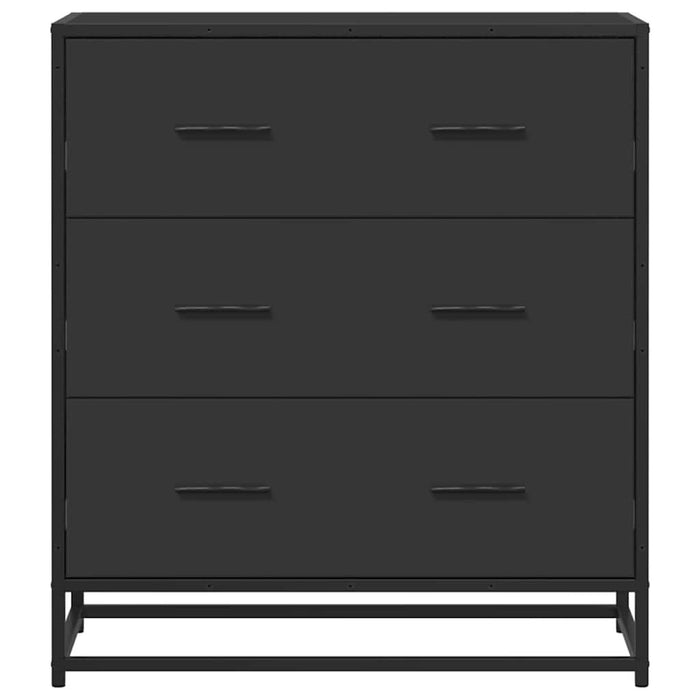 Dulap, negru, 68x35x76 cm, lemn prelucrat și metal - WALTI WALTI