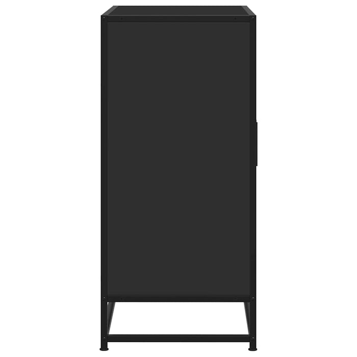 Dulap, negru, 68x35x76 cm, lemn prelucrat și metal - WALTI WALTI