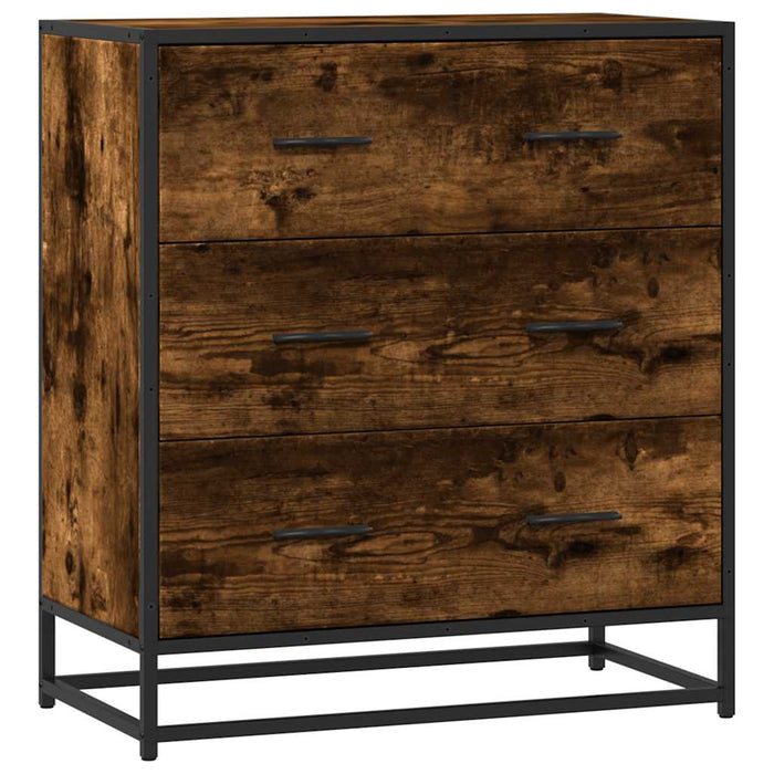 Dulap, stejar fumuriu, 68x35x76 cm, lemn prelucrat și metal - WALTI WALTI