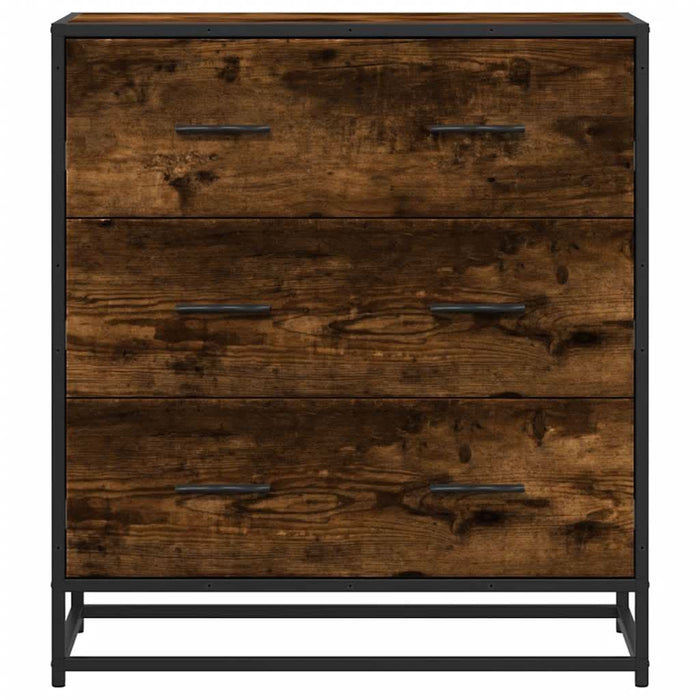 Dulap, stejar fumuriu, 68x35x76 cm, lemn prelucrat și metal - WALTI WALTI