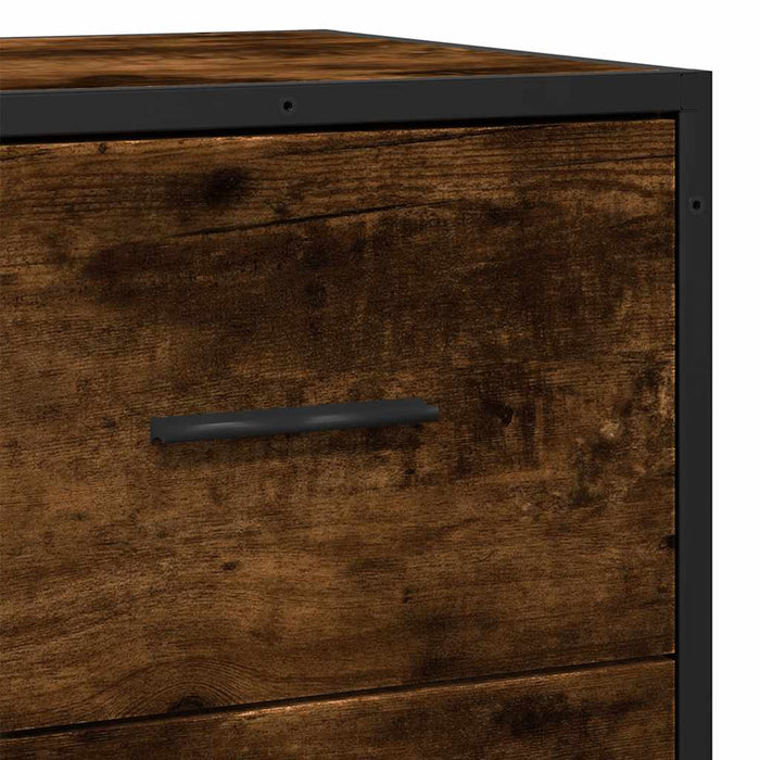 Dulap, stejar fumuriu, 68x35x76 cm, lemn prelucrat și metal - WALTI WALTI