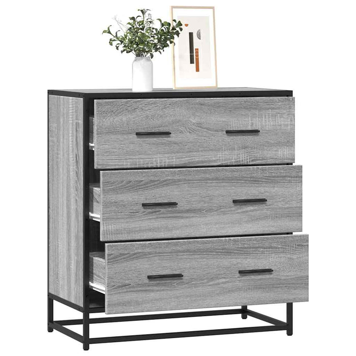 Dulap, gri sonoma, 68x35x76 cm, lemn prelucrat și metal - WALTI WALTI