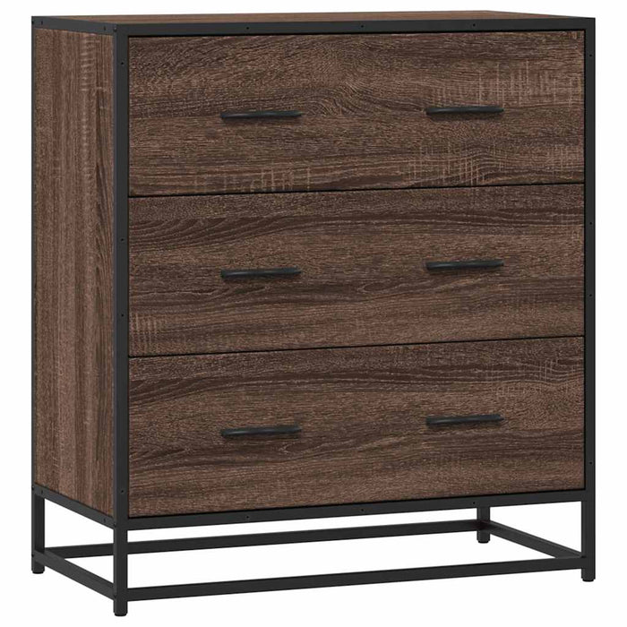 Dulap, stejar maro, 68x35x76 cm, lemn prelucrat și metal - WALTI WALTI