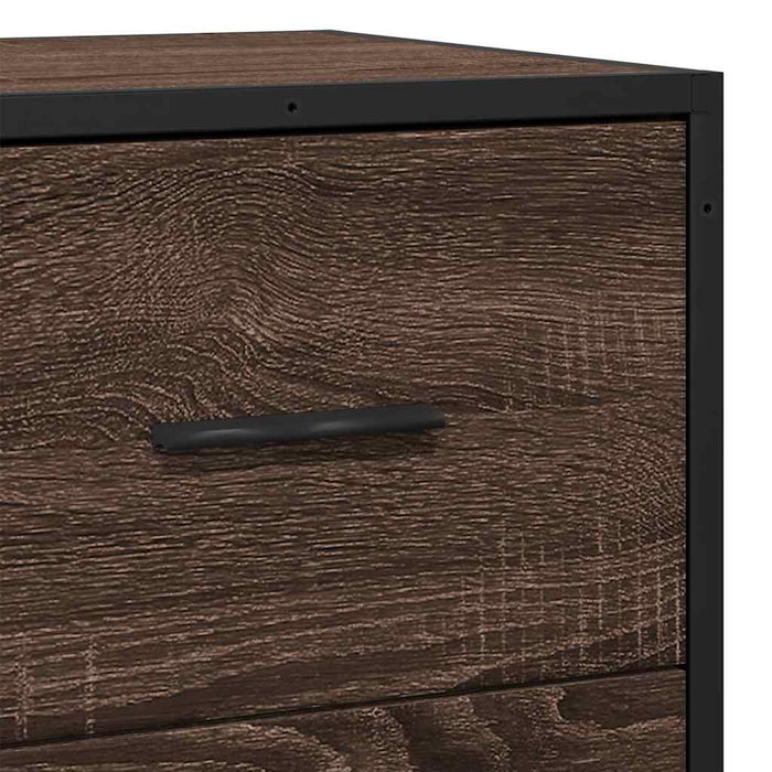 Dulap, stejar maro, 68x35x76 cm, lemn prelucrat și metal - WALTI WALTI